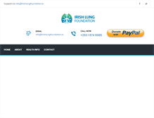 Tablet Screenshot of irishlungfoundation.ie